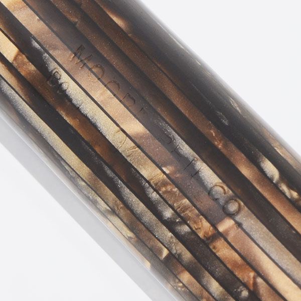 Moore 94-A Fountain Pen (1940s) - Brown and Copper Striped Marble